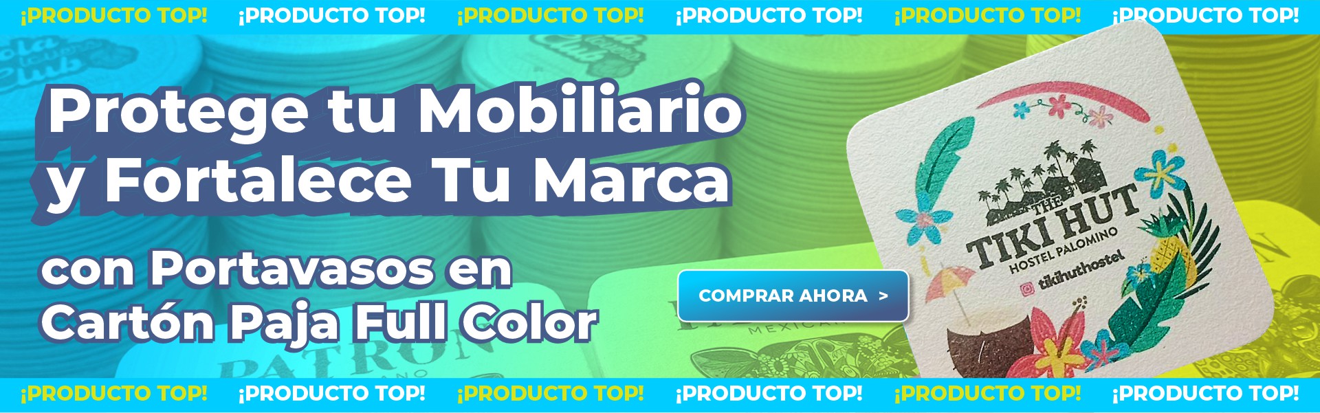 Los portavasos más vendidos de Bogota y Colombia, fabricamos portavasos en cartón paja con tu logo para tu restaruante, bar, grastrobar y negocio de comidas